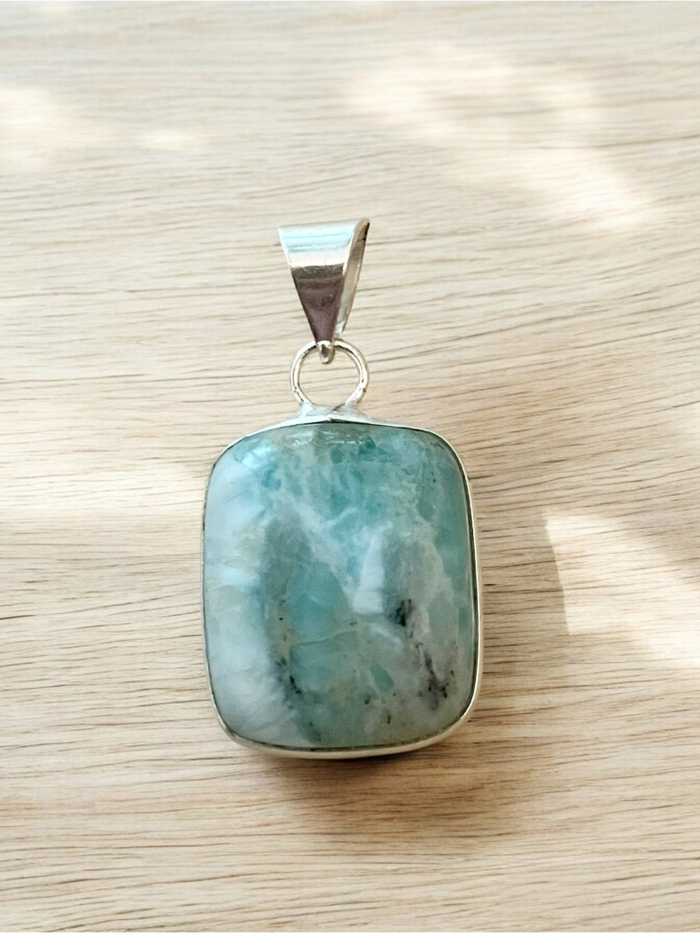 Handmade Larimar Gemstone Pendant